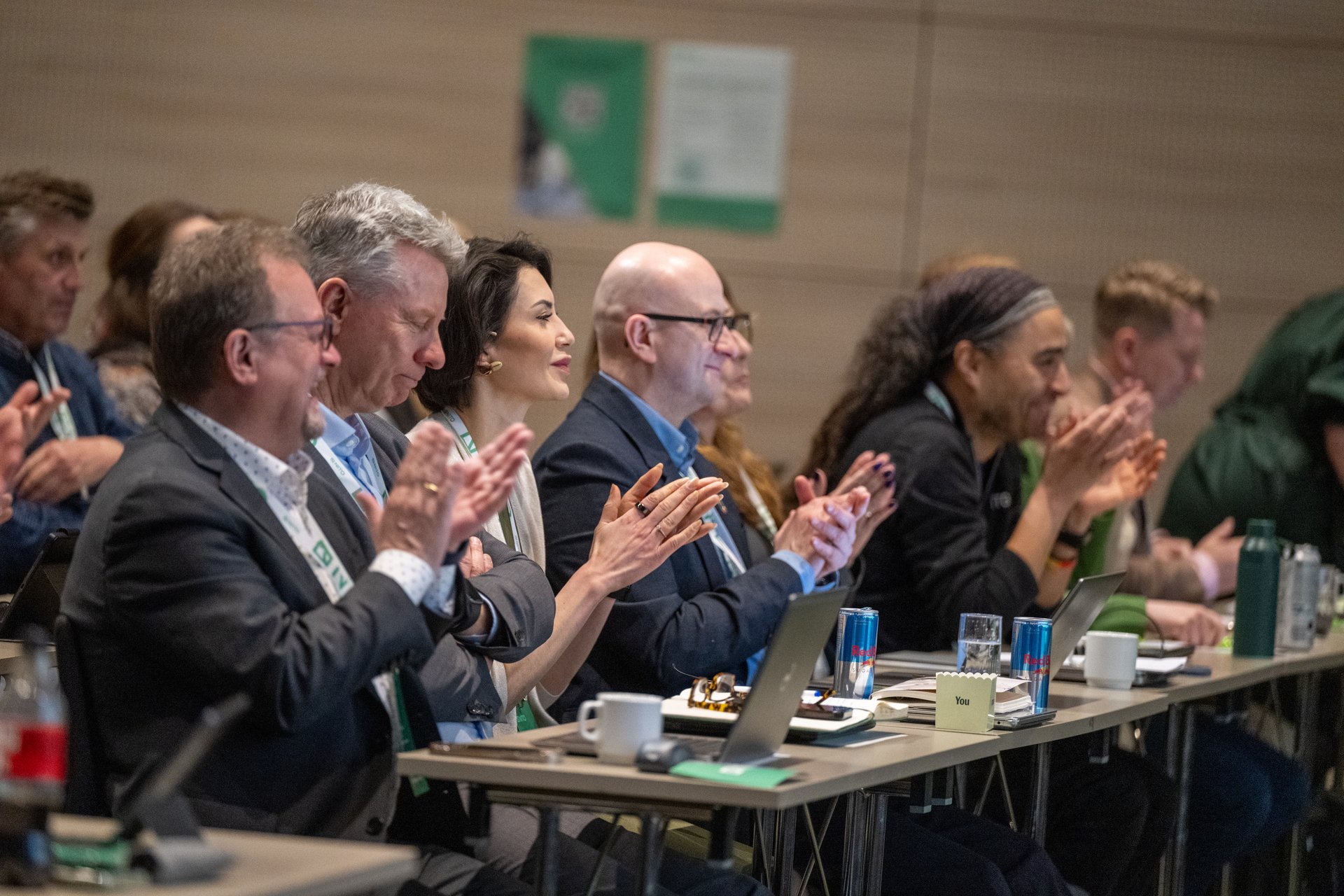 The Executive Board of NITO 2024-2027 lined up on stage after elected at the congress